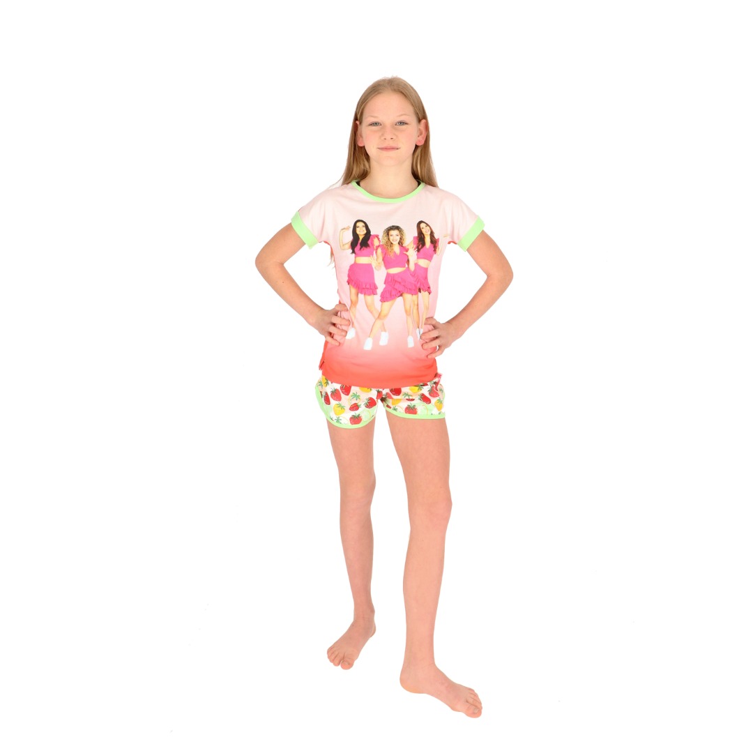 volleybal Klik maak het plat K3 short pyjama strawberry girls - Studio 100: K3 - collectie -  Nancyswebwinkel